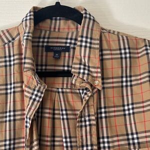 Burberry Beige Classic Check Button-Down Shirt